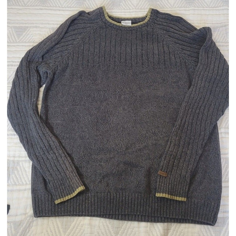 Vintage Columbia Sportswear Ribbed Cotton Sweater Made‎ in Sri Lanka (Y2K Era)